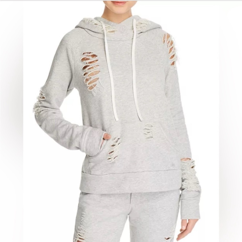 Alo Yoga Women’s Distressed Hooded Sweatshirt Gray (Size XS)
NWOT